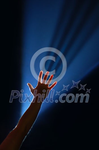 arm in light arm in light