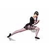 ballet dancer isolated on white
