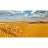 Panorama of dunes of Thar Desert. Sam Sand dunes, Rajasthan, India