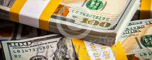 Creative business finance making money concept - letterbox panoramic background of new 100 US dollars 2013 edition banknotes (bills) bundles close up Creative business finance making money concept - letterbox panoramic background of new 100 US dollars 2013 edition banknotes (bills) bundles close up