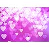 Abstract background image with bokeh lights and hearts
