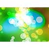 Abstract background green image with bokeh lights