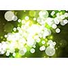 Abstract background green image with bokeh lights