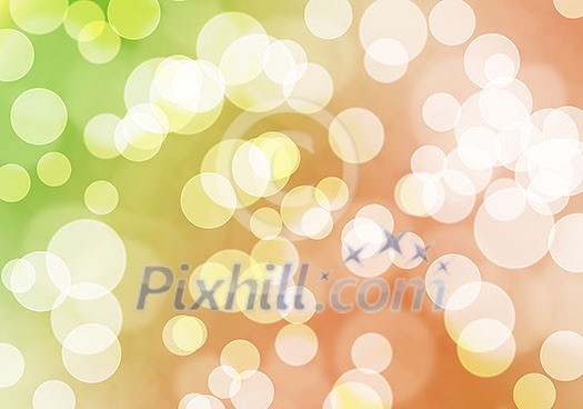 Abstract background yellow image with bokeh lights