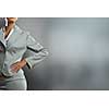 Close up of confident businesswoman in suit