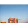 Residential housing in a city - housing project with plenty of sky as ample copy space