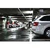 Underground parking/garage (shallow DOF; color toned image)