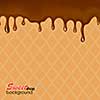 vector holiday background with chocolate stains eps 10