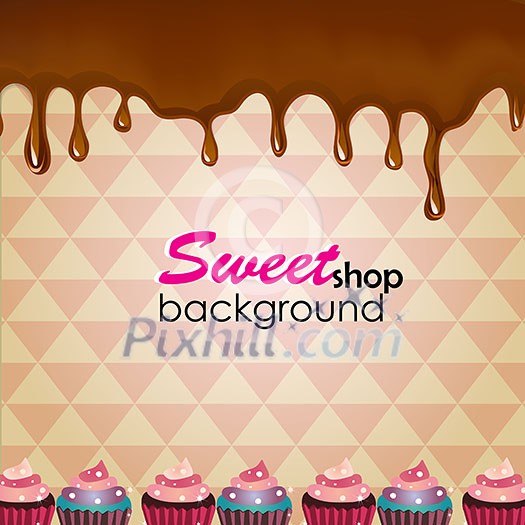 vector holiday background with chocolate stains with place for text vector holiday background with chocolate stains with place for text