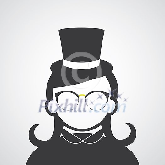 vector symbol retro lady style vector symbol retro lady style