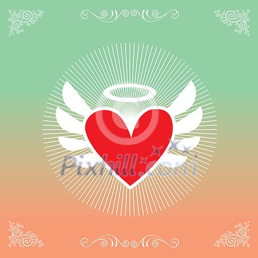 vector heart symbol vintage label vector heart symbol vintage label