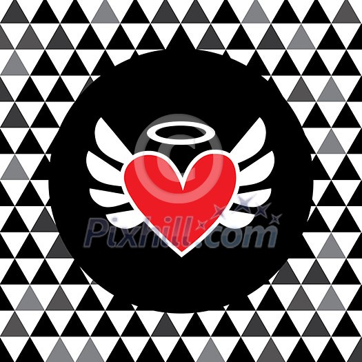 vector heart symbol vintage label vector heart symbol vintage label