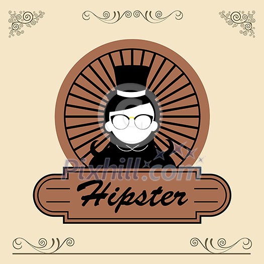vector character cartoon hipster girl style vector character cartoon hipster girl style