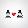 vector red heart for man and woman  