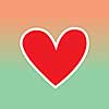 vector heart symbol vintage label 