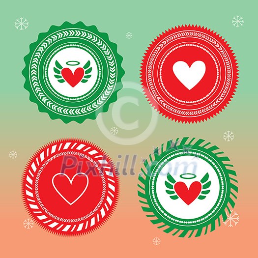 vector heart symbol vintage label vector heart symbol vintage label