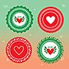 vector heart symbol vintage label 