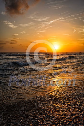 Ocean sunset in Hikkaduwa, Sri Lanka Ocean sunset in Hikkaduwa, Sri Lanka
