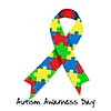 Autism awareness day. Card or poster template. Vector illustration eps 10