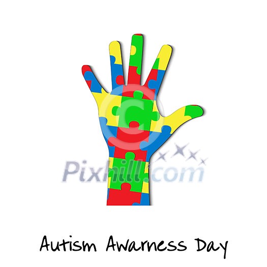Autism awareness day. Card or poster template. Vector illustration eps 10 Autism awareness day. Card or poster template. Vector illustration eps 10