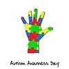 Autism awareness day. Card or poster template. Vector illustration eps 10