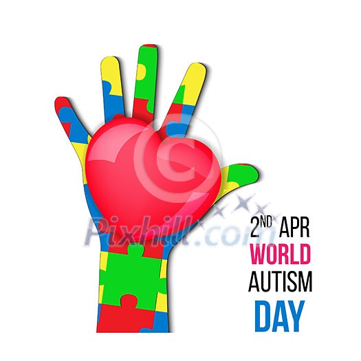 Autism awareness day. Card or poster template. Vector illustration eps 10 Autism awareness day. Card or poster template. Vector illustration eps 10