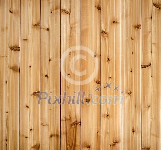 Background of wooden red cedar planks showing woodgrain texture