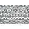 Knit fabric background with knitted grey and white geometric pattern