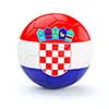 Croatia soccer football ball with Croatian flag isolated on white background