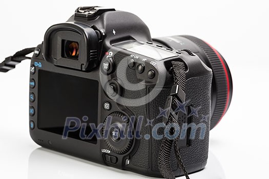 Professional modern DSLR camera - detail of the top LCD with settings - shutter speer, aperture, ISO, AF mode, battery info, RAW format indication,... Professional modern DSLR camera - detail of the top LCD with settings - shutter speer, aperture, ISO, AF mode, battery info, RAW format indication,...