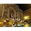 The Trevi Fountain at night, Rome, Italy