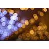 Natural bokeh. Photo of holidays lights blurred, small DOF