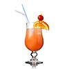orange cocktail isolated on white