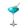 blue cocktail isolated on white