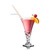 pink cocktail isolated on white