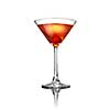 Red martini cocktail isolated on white