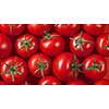 red tomatoes background. top view. Header for website