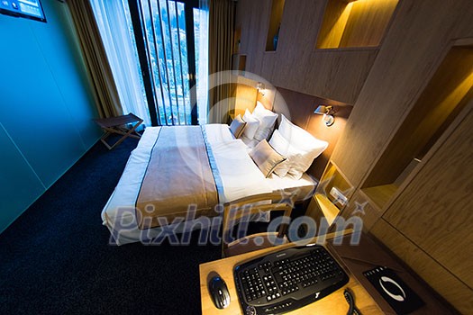 Interior of modern comfortable hotel room Interior of modern comfortable hotel room