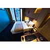 Interior of modern comfortable hotel room