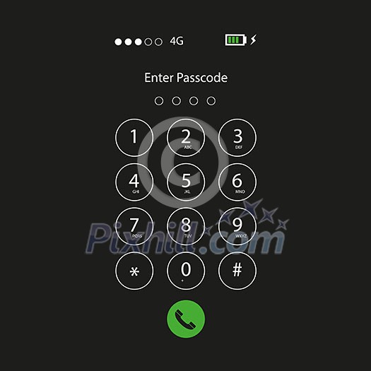 vector phone and flat keypad vector phone and flat keypad