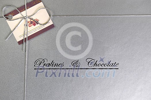 chocolate and praline luxury box with candy and sweets chocolate and praline luxury box with candy and sweets