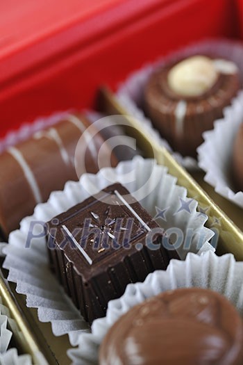 luxury and sweet praline and chocolate decoration luxury and sweet praline and chocolate decoration