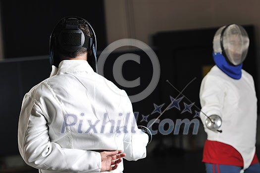 sword sport young athlete portrait at training sword sport young athlete portrait at training
