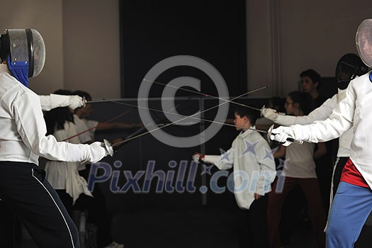 sword sport young athlete portrait at training sword sport young athlete portrait at training