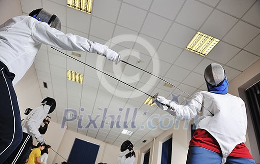 sword sport young athlete portrait at training sword sport young athlete portrait at training