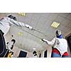 sword sport young  athlete portrait at training