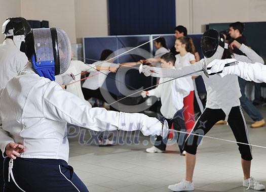 sword sport young athlete portrait at training sword sport young athlete portrait at training