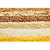 Background of different kinds of grains close up