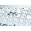 Jigsaw puzzle assembled with a piece missing