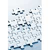 Jigsaw puzzle assembled with a piece missing